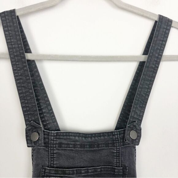 FREE PEOPLE | Century Denim Black Wash Skinny Jean Overalls Women’s Size 26 - Picture 5 of 14